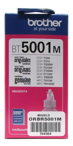 Tinta Original Brother Bt-5001m Magenta Alto Rendimiento