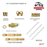 Kit  De Giclês Carburador Weber 40/44 Com Agulha E Tubos F11