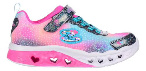 Tenis Lifestyle Skechers Flutter Heart Lights - Rosa