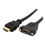 Cable Hdmi De 91cm Para Montaje En Panel - Hembra A Macho -