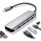 7-in-1 Usb-c /thunderbolt 3 Hub Adaptador Con 4k Hdmi 3 Usb 