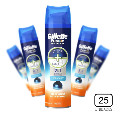 Kit 25 | Gel Barbear Gillette Fusion Proglide Hidratante