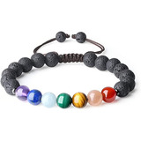 Pulsera 7 Chakras Piedra Natural 8mm *6 Unidades