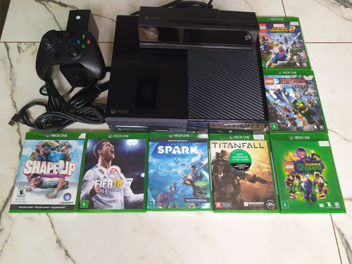 Console Xbox One Com Kinect + 1 Controle Original + 7 Jogos