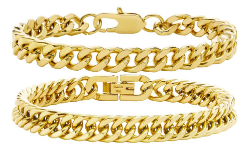 2 Pulseras De Oro Para Mujer De Moda ' Conjuntos De Joyas Ch