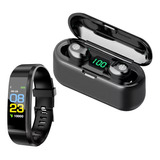 Bluetooth Smartband Banda De Fitness Audífonos Inalámbricos 