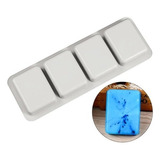 Molde Silicona Plancha 4 Jabones Rectangulos