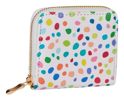 864-21 Monedero Dama Mujer Lunares Multicolor