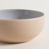 Mini Bowl Compotera Korba Gris Claro Con Beige De 10cm