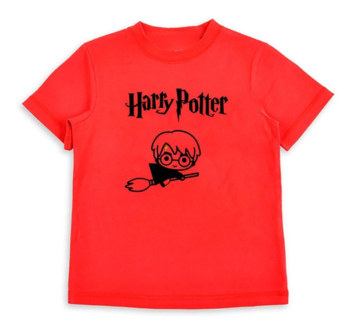 Polera Harry Potter Escoba Magica Niño/ Niña