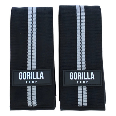 Cintas Gorilla Pump Rodilleras Knee Wraps Con Velcro Gym Color Gris | Meses sin interés