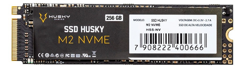 Ssd M.2 Nvme Husky Gaming 256 Gb Leitura 1800mb/s E Gravação 1300mb/s