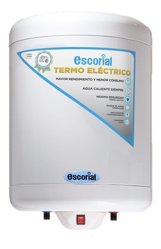Termotanque Escorial 55 Litros Electrico Conexion Inferior