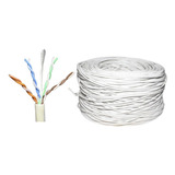 Rollo 50 Mts Cable Red Utp Cat6 Cca Blanco Factura