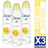 Desodorante Dove Go Fresh Pomelo Pack De 3 Unidades 150ml