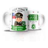 Tazón Taza Personalizada Carabineros De Chile (rangos Varón)