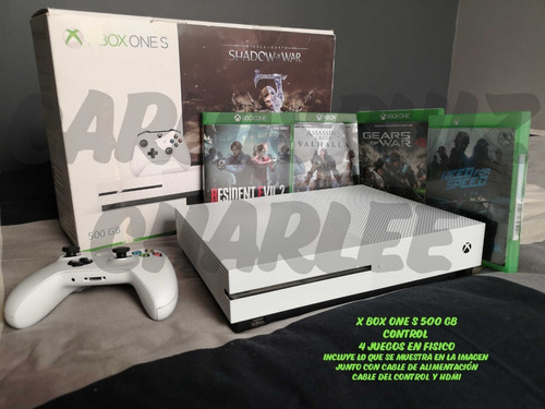 Microsoft Xbox One S 500gb C/blanco Incluye 4 Juegos Fisicos