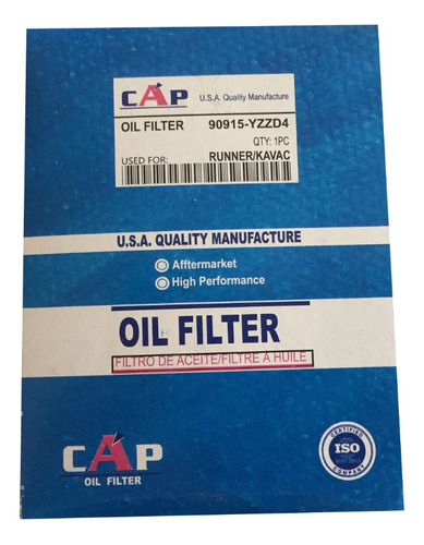 Filtro Aceite Cap Toyota Kavak-fortuner-runner Foto 3