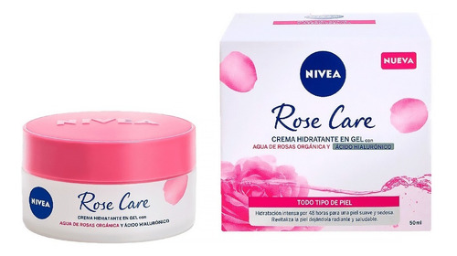 Nivea Rose Care Crema Hidratante Facial En Gel Agua De Rosas