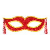 Mascara Grande Carnaval P/ Enfeitar C/ Glitter 24cm X 70cm