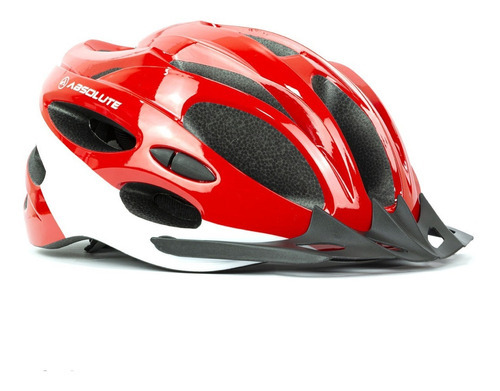 Capacete Ciclismo Absolute Nero Bike Mtb Speed Com Pisca Led Cor Vermelho/branco Tamanho M (54 - 57cm