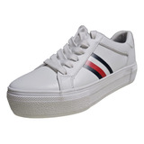 Tenis Tommy Hilfiger Mujer Blancos 658921