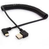 Cable De Carga Usb A Usb-c, Universal | En Espiral / Negro