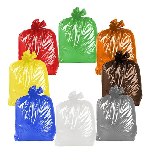 Saco De Lixo Colorido 100 Litros P6 C/ 100 Unidades Escolha