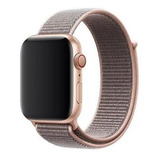 Pulseira Nylon Loop Sport Rosa-areia Compatível Com Apple Watch 42/44/45/49mm