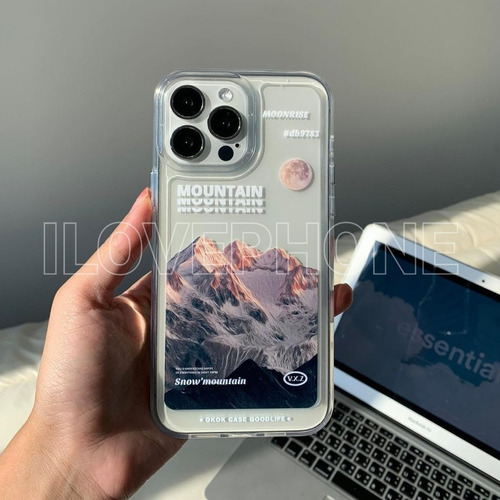 Funda Transparente Reforzada Rigida Con Diseño Para iPhone