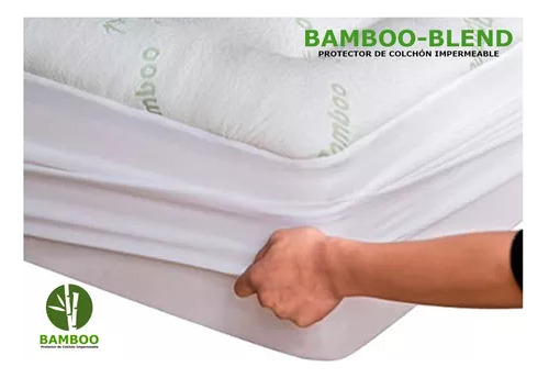 Forro Bambu Queen Protector Cubre Colchon Impermeable