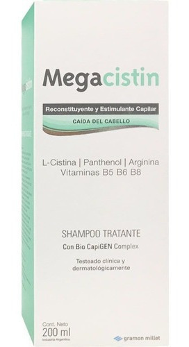 Shampoo Megacistin Anticaida Cabello Fortalecedor X 200 Ml