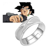 Anillo De Dedo Super Negro Son Goku Tiempo Plata Pla