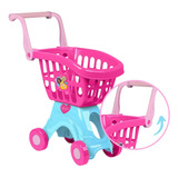 Carrinho De Compras Infantil Rosa Barbie Cheff Cotiplas