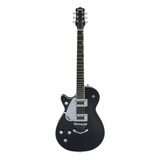 Guitarra Eléctrica Para Zurdo Gretsch Electromatic G5230t Jet Ft De Caoba Black Brillante Con Diapasón De Nogal Negro