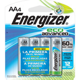 4- Pilha Aa4 Energizer Eco Duro 60% Mais Alcalina Pequena