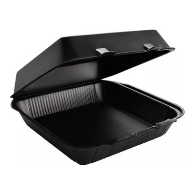 Contenedor Térmico 7x7 Liso Negro Reyma 1\u002F2 Caja (100 Piezas | Envío gratis