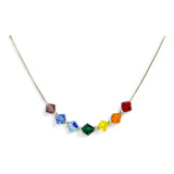 Collar Cadena  Cristal Swarovski Elements 7 Chakras Yin Yang
