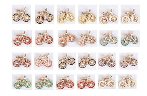 Paquete De 12 Pares De Aretes De Bicicleta De Colores 