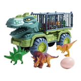 Juego De Carro De Transporte De Dinosaurios De Juguete