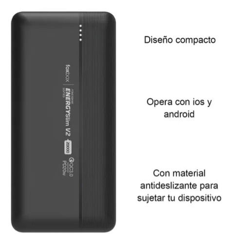 Powerbank Energy Slim V2 20000 Foxbox Portatil Y Potente + C