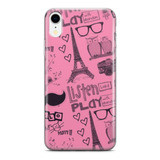 Capinha Para Celular Capa Paris Fundo Rosa França