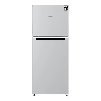 Refrigerador con freezer Whirlpool Top Mount WT1230K color inox steel pro antifingerprint con capacidad de 340L | Meses sin interés