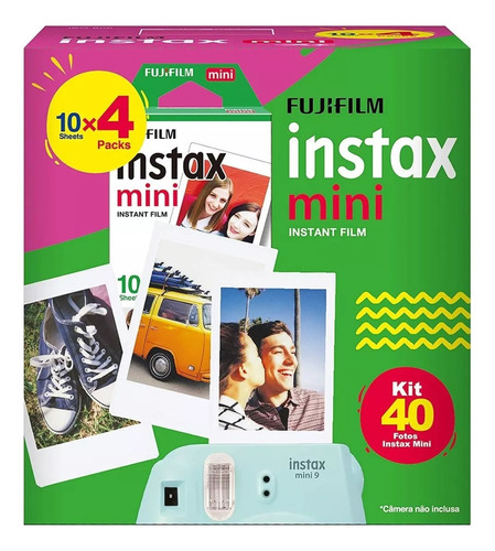 Filme Instax Mini 7s Mini 9 / Mini 11 - 40 Poses  Colorido 