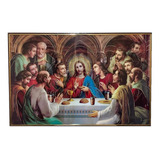 Cuadro Decorativo Ultima Cena 86 Cm X 58 Cm Resina Poliéster