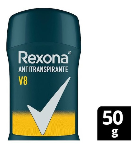 Rexona Desodorante En Barra Antitranspirante V8 X 50g