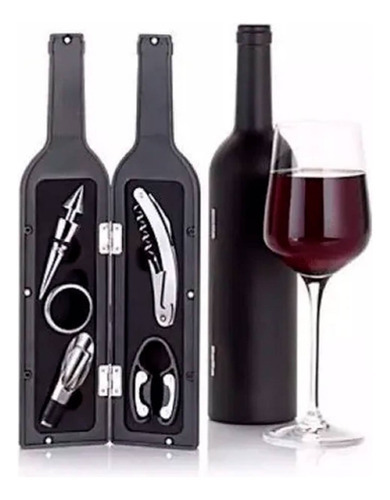 Set De Vino Sacacorchos Con Forma De Botella