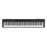 Piano Digital Eléctrico Yamaha P-145 Con Pedal De Sustain P145, Color Negro, 110 V