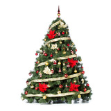 Arbol Navidad Patagonia Xl 2.10mt Deco Rojo Oro Cybermonday