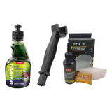 Cepillo Limpiador Cadena + Kit Lubricante Cadena + Shampoo